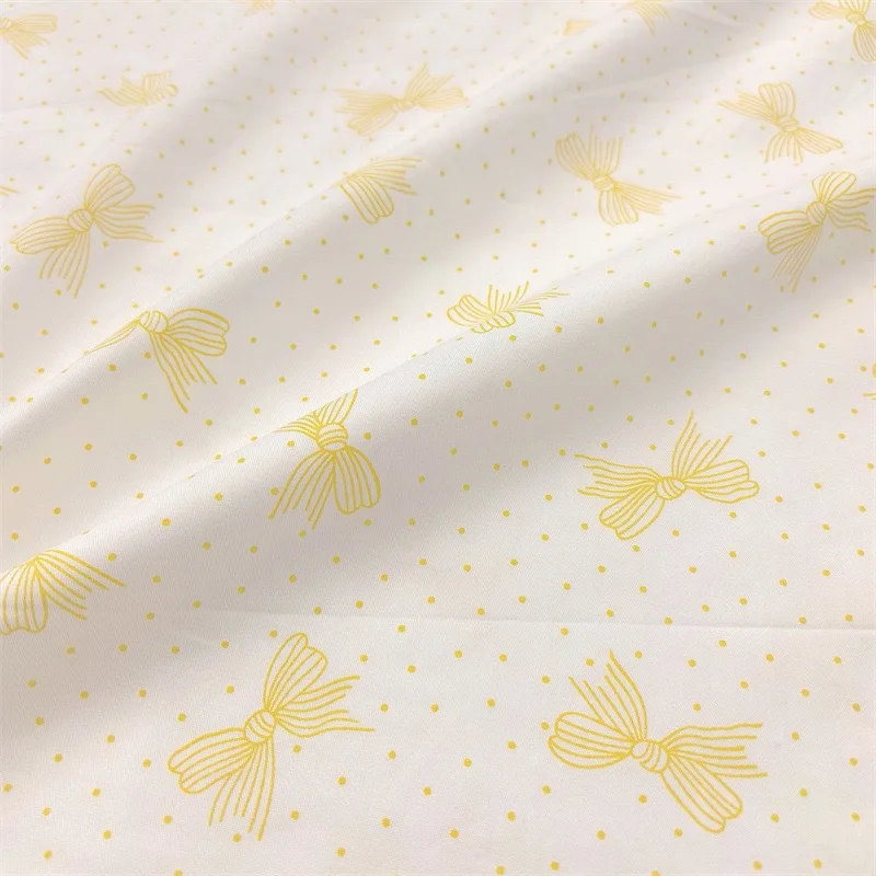 160x50cm Frischer gepunkteter Schleifenstoff aus 40-fädigem Twill aus reiner Baumwolle, bedruckter Stoff für handgemachte DIY-Kleidung, Nähmaterial – Detail 4