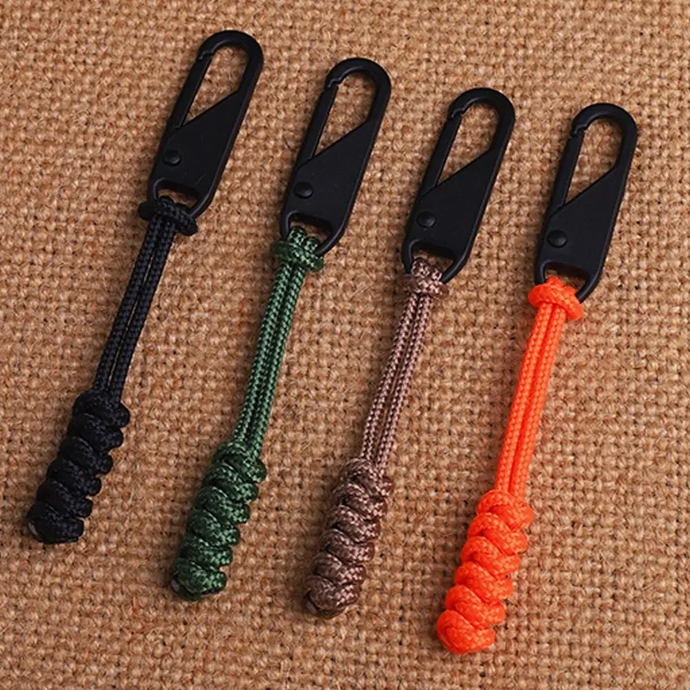 Creative Detachable Zipper Sliders Wear-resistant Umbrella Rope Woven Zipper Pull Head Durable Pull Rope Outdoor