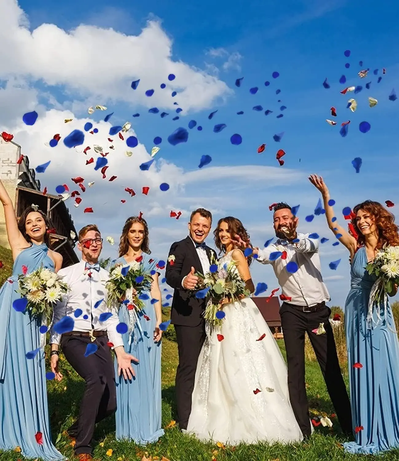 ديكور 3000 قطعة بتلات الورد الزهور الاصطناعية بتلات الحرير لعيد الحب بتلات الورد لديكور الزفاف ليلة الخطوبة دي #1