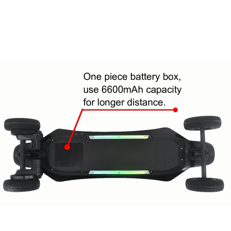 

Support Customization Maple Wood Full Maple Double Rocker Electric Skateboard with Lights Running Color SUV