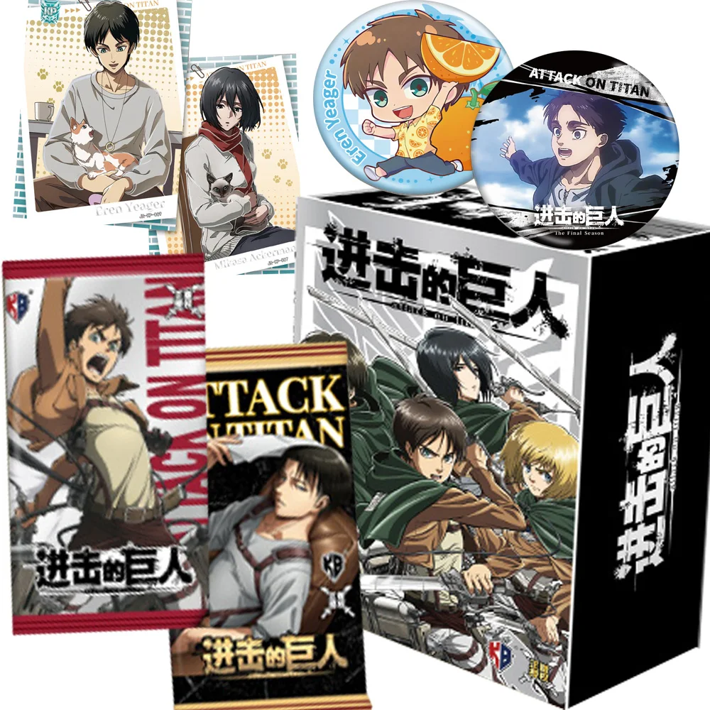 Wholesale Attack on Titan Cards for Children Suspenseful Fantasy Anime Protagonist Dream of Brilliant Star Cards Christmas Gifts