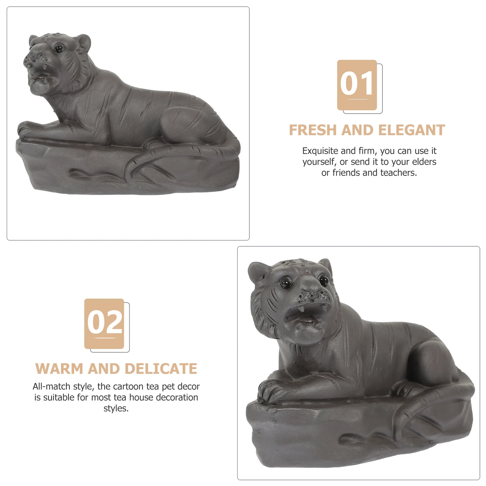 

Exquisite Animal Shape Tea Pet in Premium Purple Clay Decorative Drainage Tray for Tearoom Office Space Saving Tea Ceremony