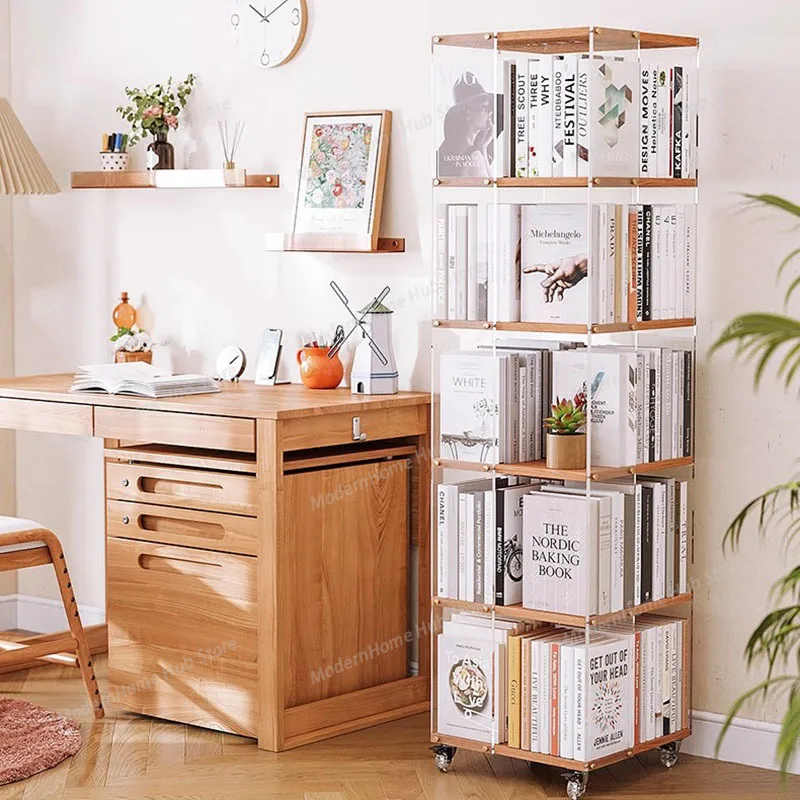 Bedroom Rotating Bookcase Kids House Smallkids Room Rotating Bookcase Modern Luxury Revistero Organizador Modern Home Decor