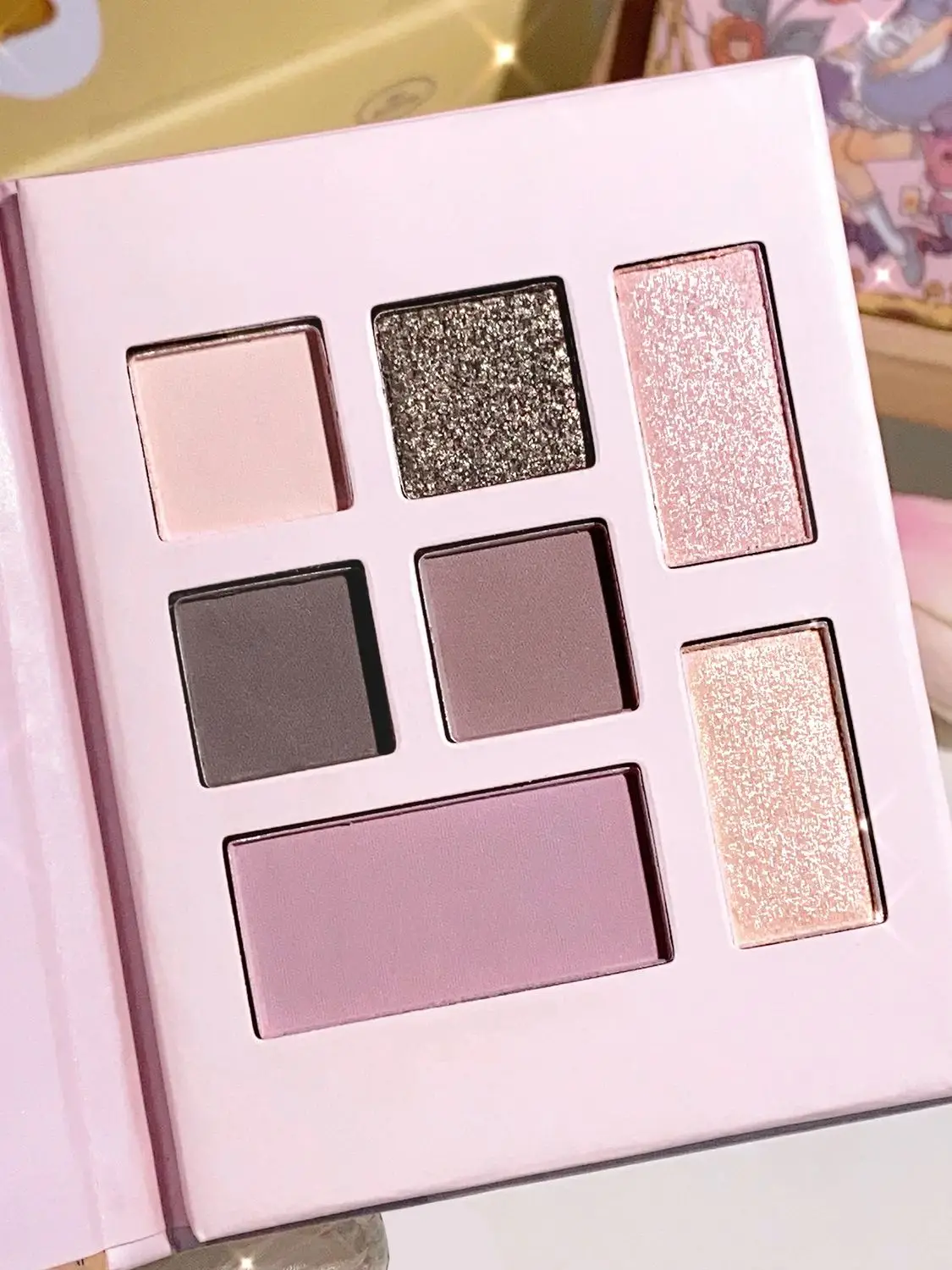 لوحة ظلال العيون من سلسلة الأسمنت الرمادي ، لون متباين ، مكياج سموكي ، جليدي أرضي ، 7-14 لونًا