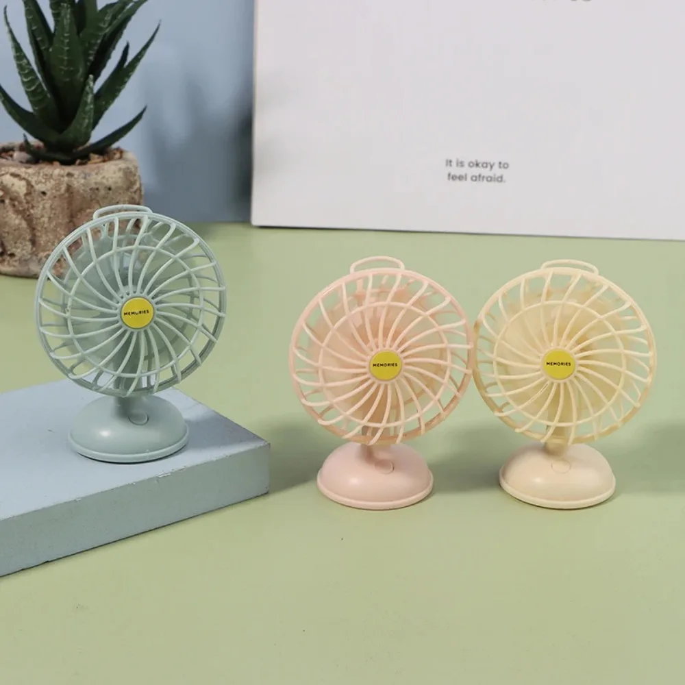 

Creative Dolls Decor Dollhouse Desktop Fan Scene Model Electric Miniature Dollhouse Fan Alloy Mini Miniature Alloy Fan Girl Toys