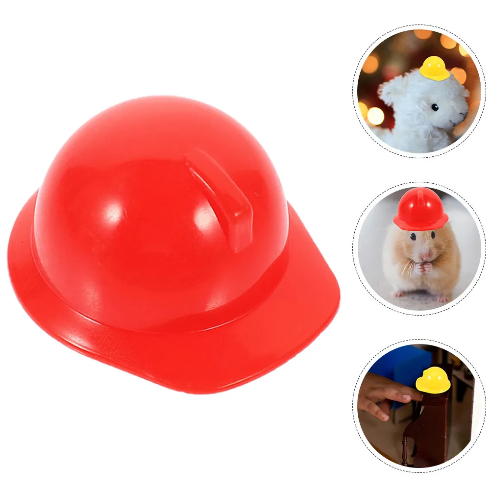 

20Pcs Mini Construction Hard Hats Yellow Red Tiny Helmets Party Decorations Craft Materials Miniature Construction