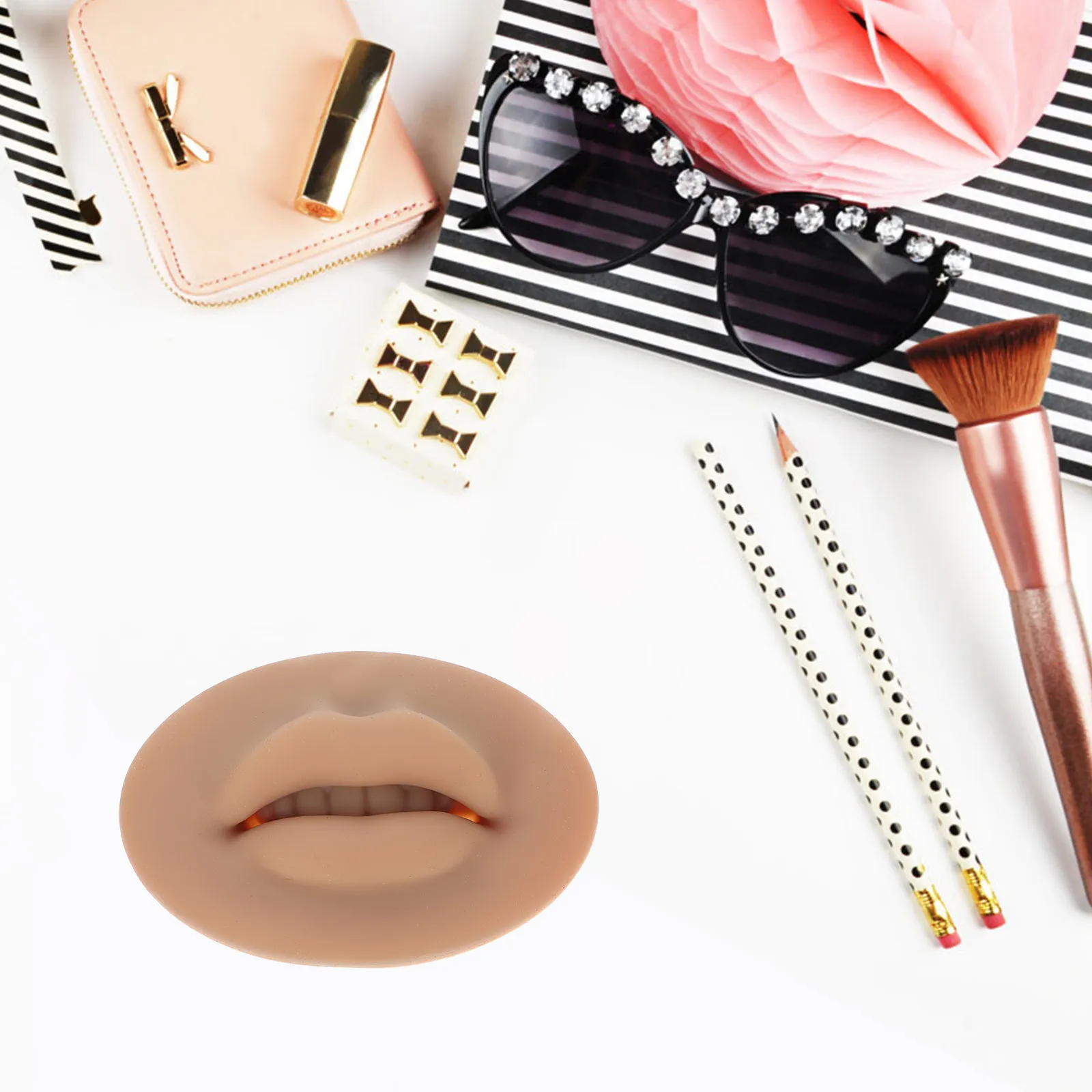 

Силиконовая тренировочная кожа 5D для макияжа и татуажа бровей, реалистичная на ощупь, тренировочный манекен для салонов и домашнего использования, легко чистится