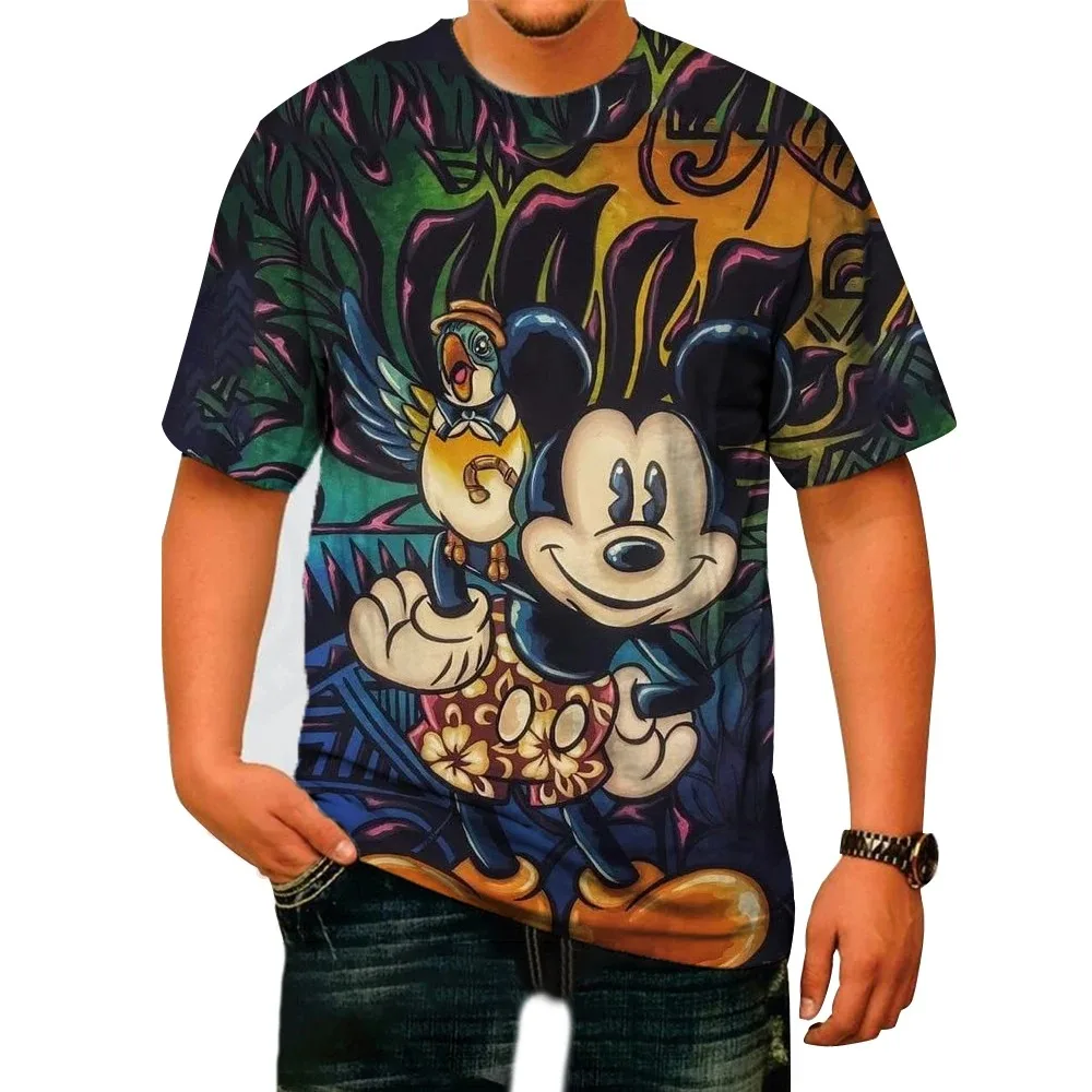 3D Print Disney Mickey Mouse T-shirts Men Clothing Summer Fashion Casual Short Sleeve Cool T Shirt Harajuku Streetwear Tops Tee