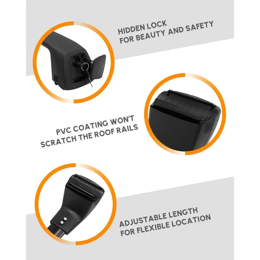 قضبان متقاطعة لرف السقف مناسبة لـ 2023 2024 Mazda CX50 CX50 قضبان متقاطعة قابلة للقفل بسعة 165 رطل لسلة كاياك للتزلج على الجليد C