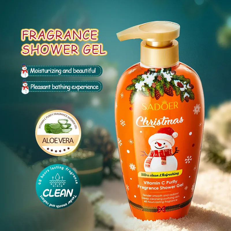 

Christmas Vitamin C Skin Cleansing Fragrance Shower Gel SADOER Body Cleansing Soup