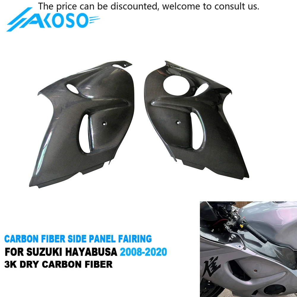 

AKOSO 100% 3K Carbon Fiber Motorcycle Left Right Side Panels Fairing For Suzuki GSX1300 R Hayabusa Gen2 2008-2020