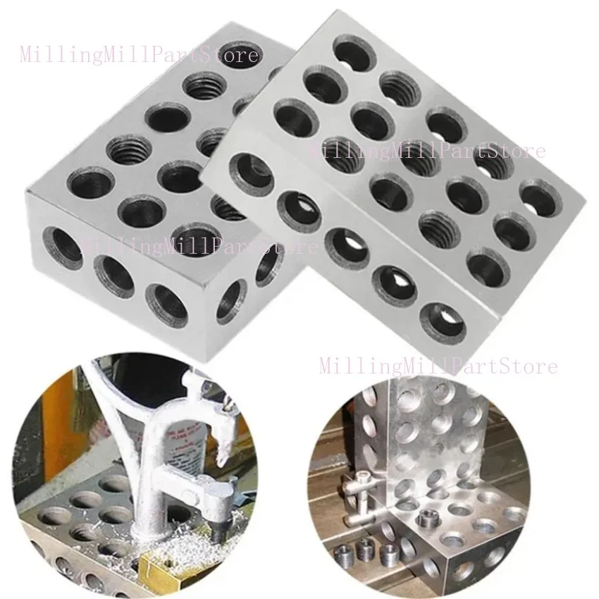 Décennie s de précision en acier trempé, allumer iste assortie de précision, outil de fraisage 0.0001, 23 trous, 25-Liqu75mm, combinaison CK, 1-2-3 blocs, 123 po, 2 pièces