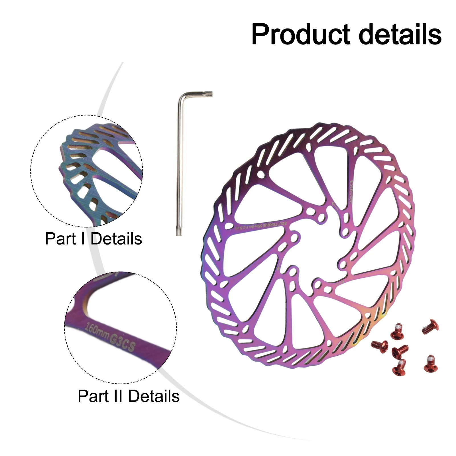 

Для высокопроизводительной дисковой тормозной системы, совместимой с ROTOR G3, варианты размеров 160, 180 или 203 мм, со сборочными инструментами