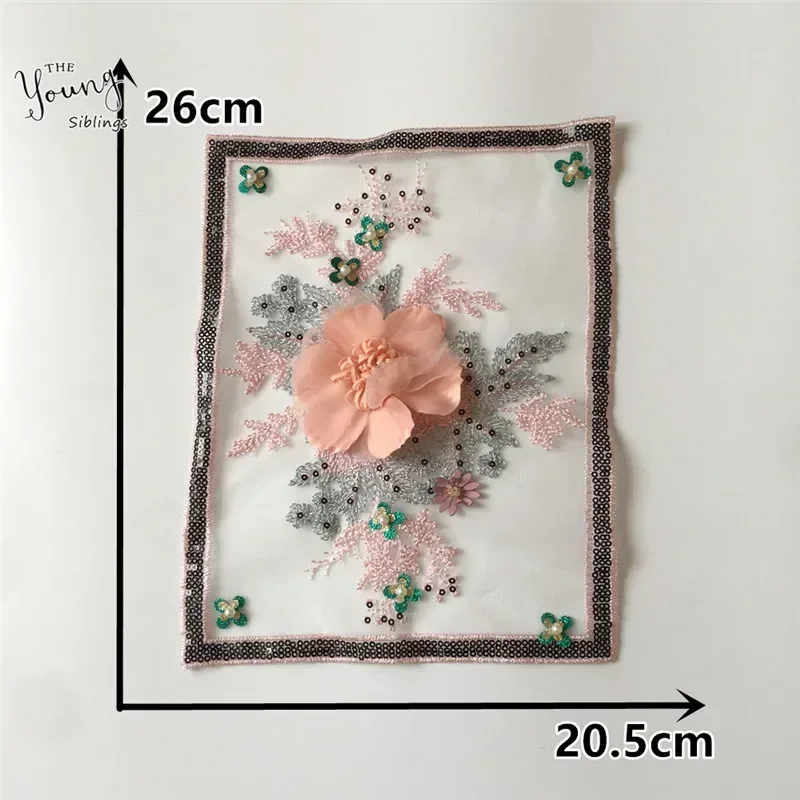 Nuovo arriva 3D fiore pizzo ricamo collare cucito fai da te abito scollatura applique abbigliamento decorativo forniture artigianali accessori