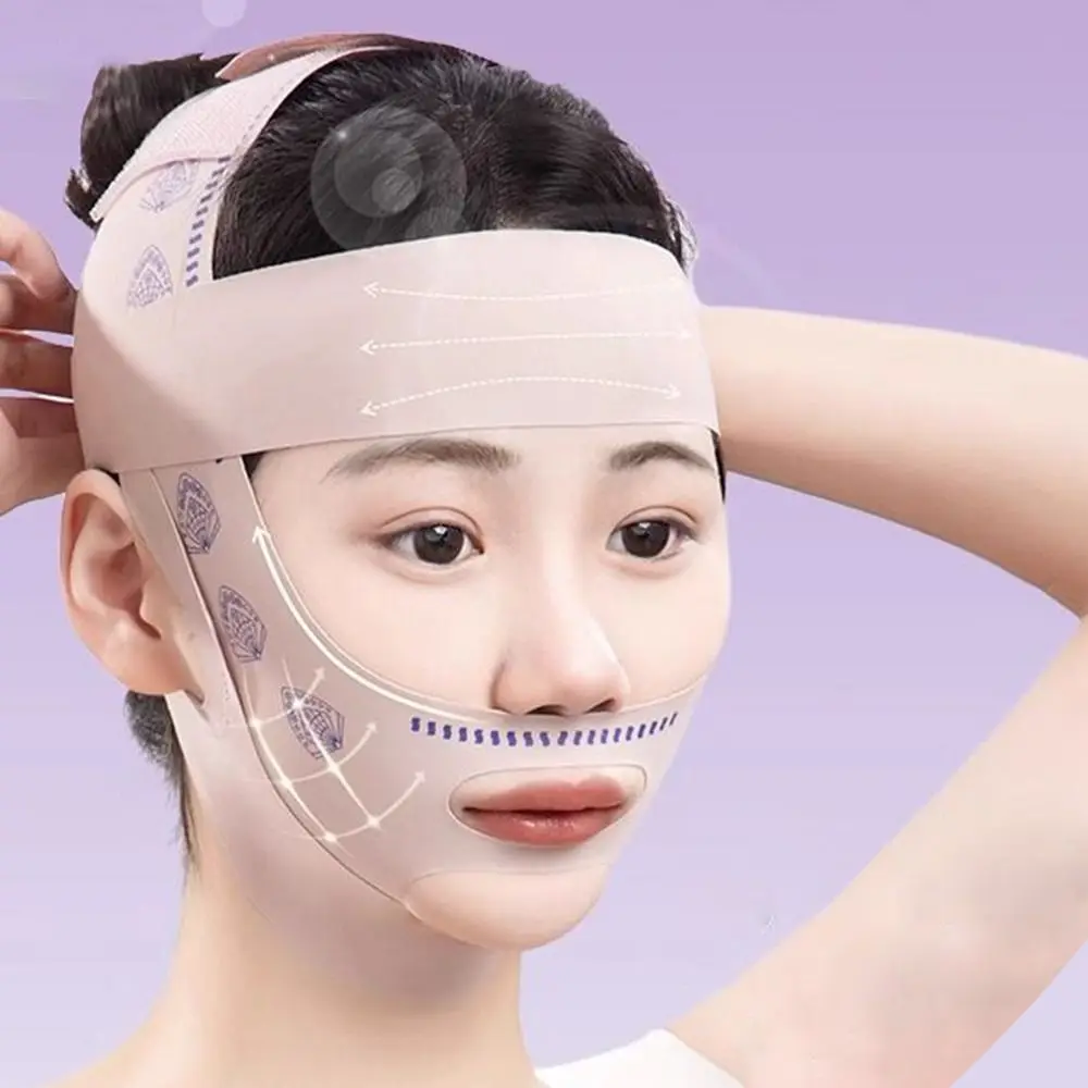 Adjustable Face Sculpting Sleep Mask Breathable Slimming Strap V Line Shaping Mask Skin Care Elastic Lifting Tightening Mask