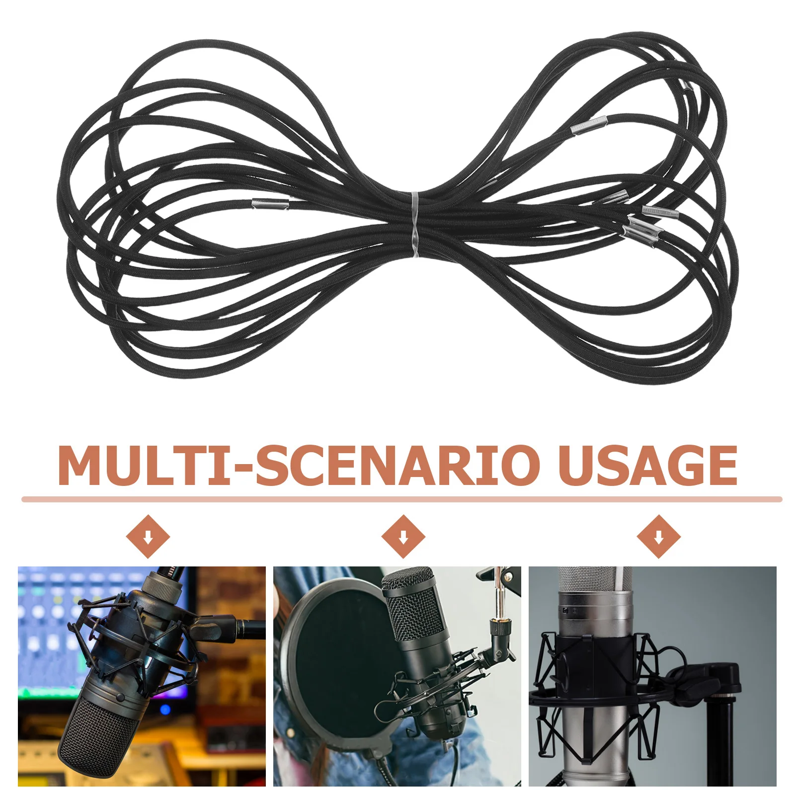 10 szt. Mikrofonowy amortyzator, mini mały gumowy pierścień elastyczny do zawieszenia kondensatorowego mikrofonu