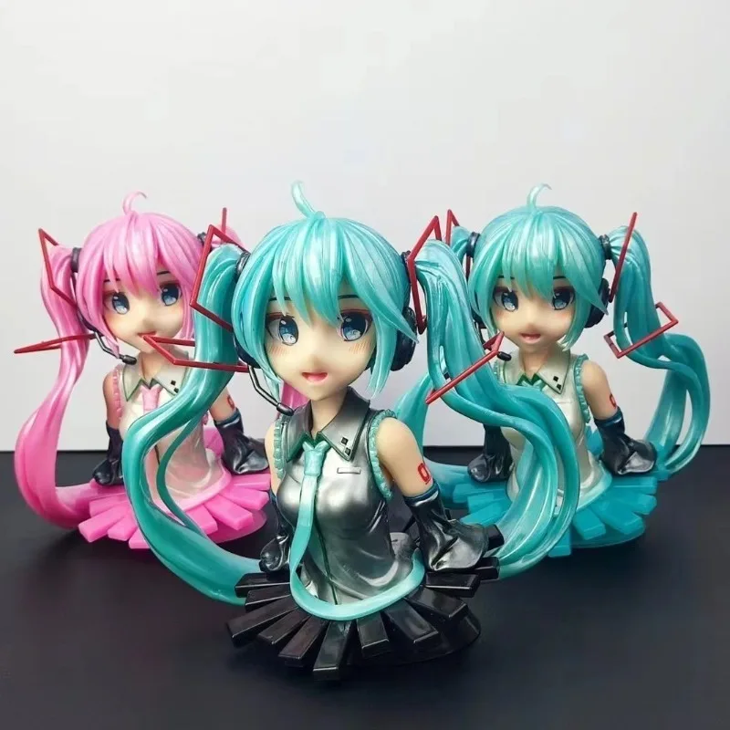 

New Hatsune Miku Bust Miku Princess Her Highness Cute Girls Desktop Handheld Office Ornament Gift GK Sculpture