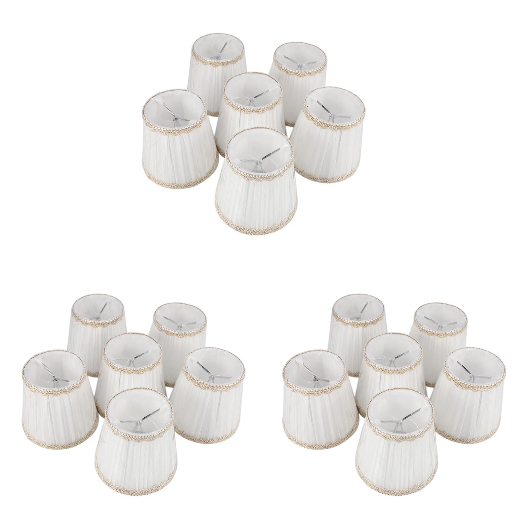 

ABVT-Chandelier Shades,ONLY For Candle Bulbs,Clip-On Fitter Lamp Shades,Set Of 18, White