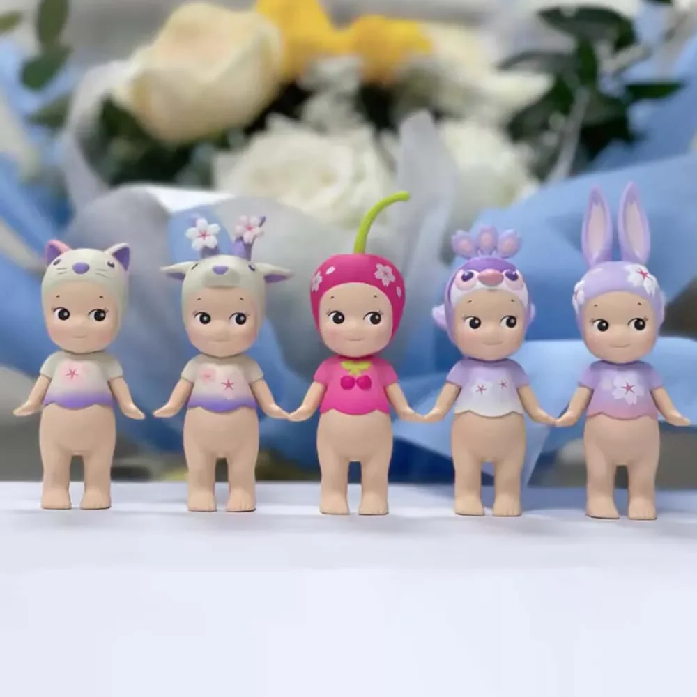 

Sonny Angel' Purple Cherry Blossom Series Nigbt Minifigure Version Blind Box Decoration Cute Mystery Surprise Giff