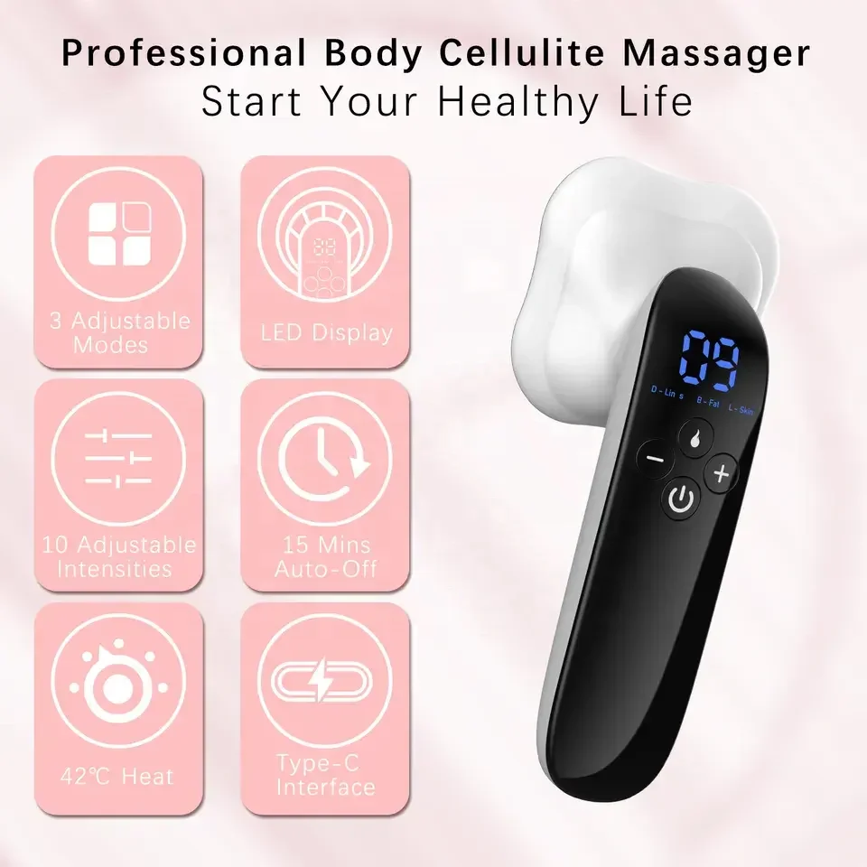 Upgraded 2.0 Cordless Electric Body Massager for Belly Fat, Waist, Arm, Leg, Butt Professional Body Sculpting Machine Cellulite