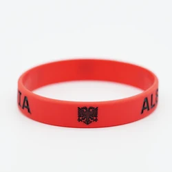 2pcs Albania Sports Silicone Bracelet Engrave Country Flag Wristbands Men Women Rubber Band  Fashion Accessories