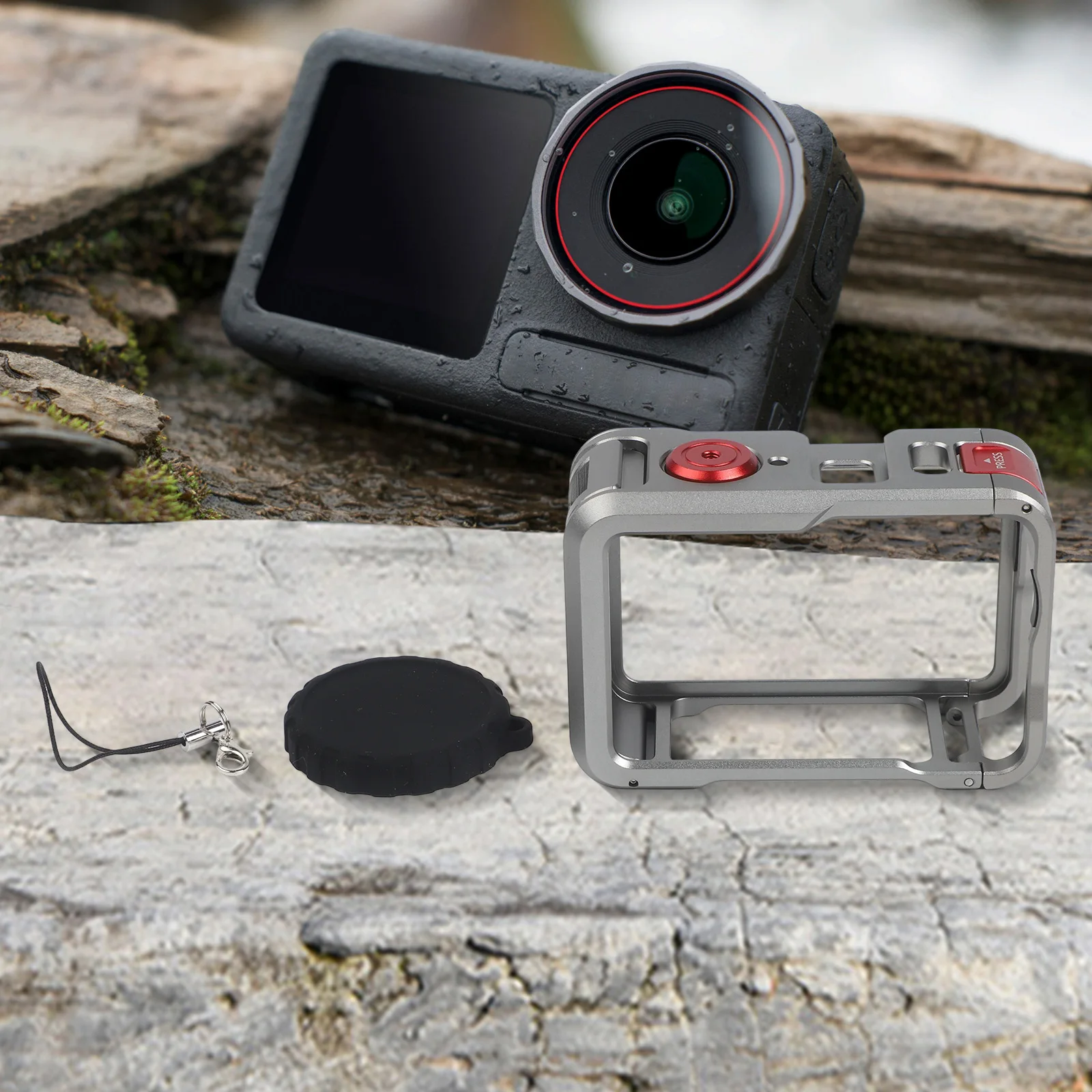 

Прецизионно изготовленный алюминиевый корпус, совместимый с DJI Action 6, для повышенной прочности и интеграции аксессуаров.