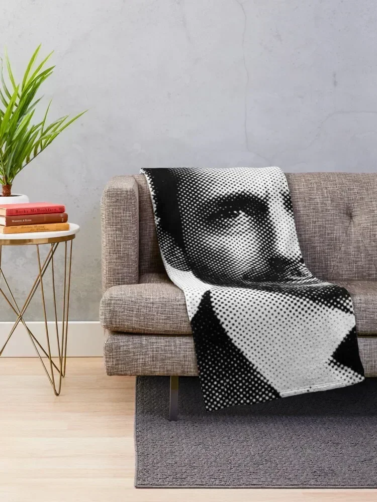 Jon Hamm Black & White Painting Throw Blanket Nap Summer Beddings manga Luxury Blankets