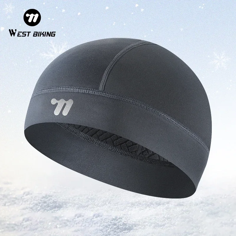 WEST BIKING Winter Fleece Cycling Caps For Men Double Layer Thickened Jacquard Warm Ear Protection Hiking Hat Thermal Sport Gear