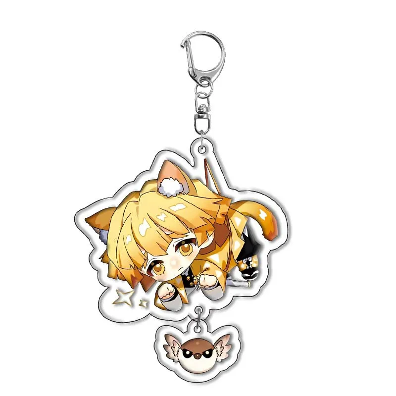 New Anime Keychains Keychain Tanjirou Kamado Nezuko Tomioka Giyuu Kimetsu No Yaiba Acrylic Key Ring Cute Funny Cartoon