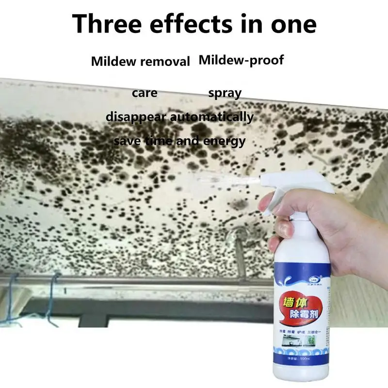 Mold Stain Cleaner Gel 500ml Wall Mold Remover Mold Cleaning Spray Multi-purpose Mildew Cleaner Mist For Washing Machine Tile