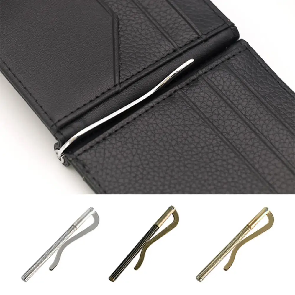 Wallet Bifold Money Clip Unisex Metal Bar Replace Parts Spring Clamp Cash Holder