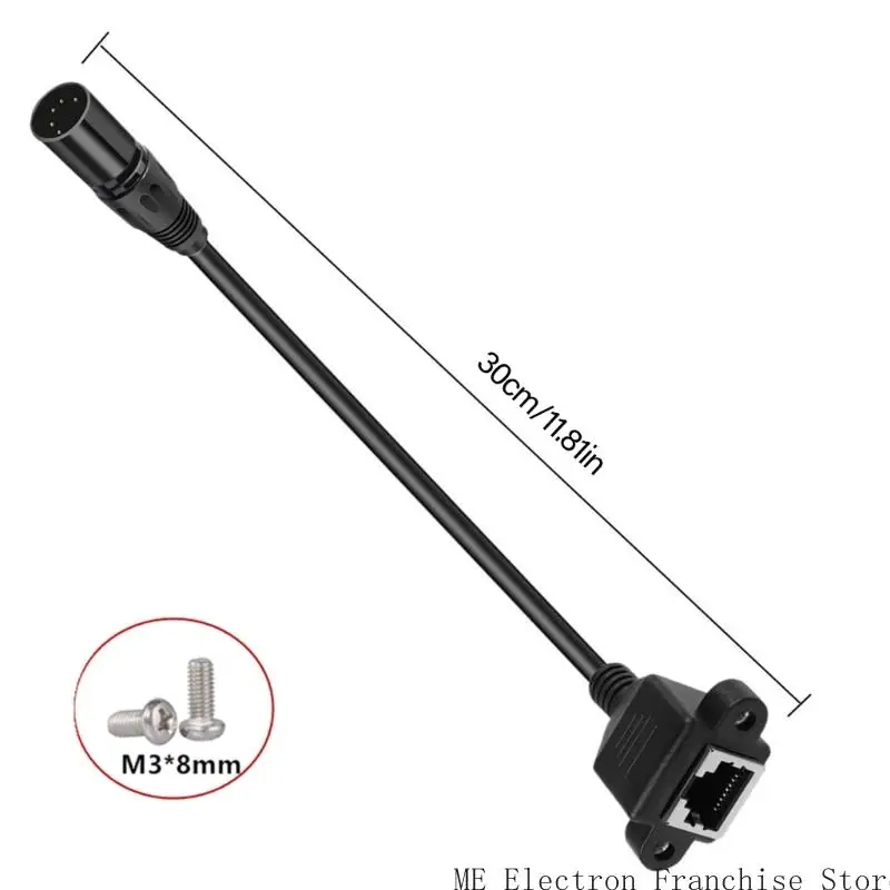 T5EA XLR5 до RJ45 Звуковой подключаемый кабель с ушами для легкой установки и безопасной