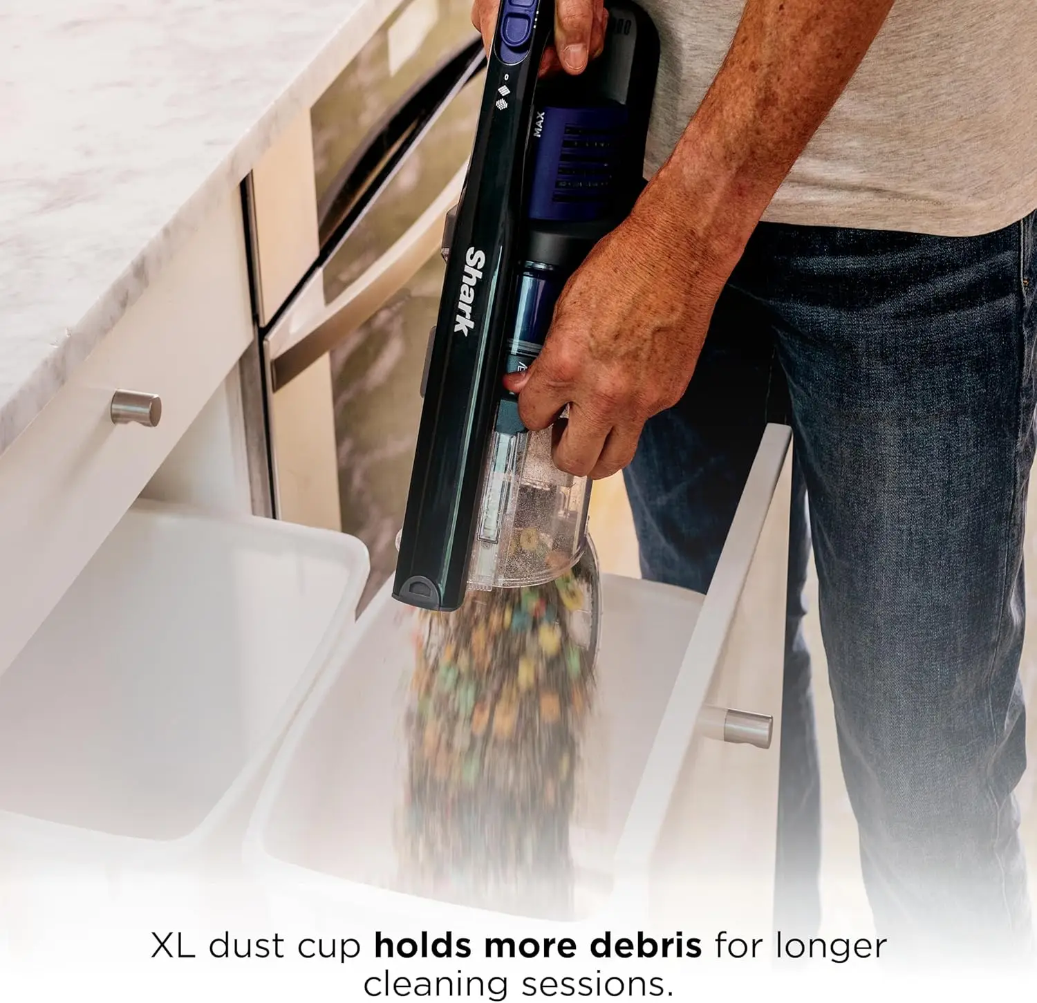 Pet Cordless Vacuum Cleaner LED Headlights Removable Handheld Vacuum for Pet Hair Crevice Tool & Pet Multi-Tool Included