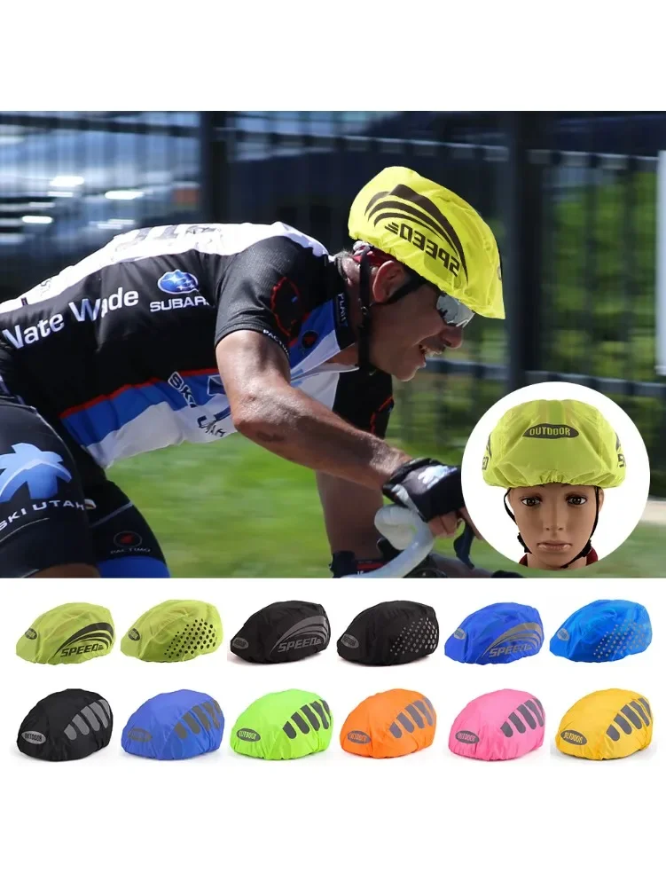 AliExpress Bicycle Helmet Waterproof Cover with Reflective Strip Cycling Helmet Rain Cover Outdoor MTB Road