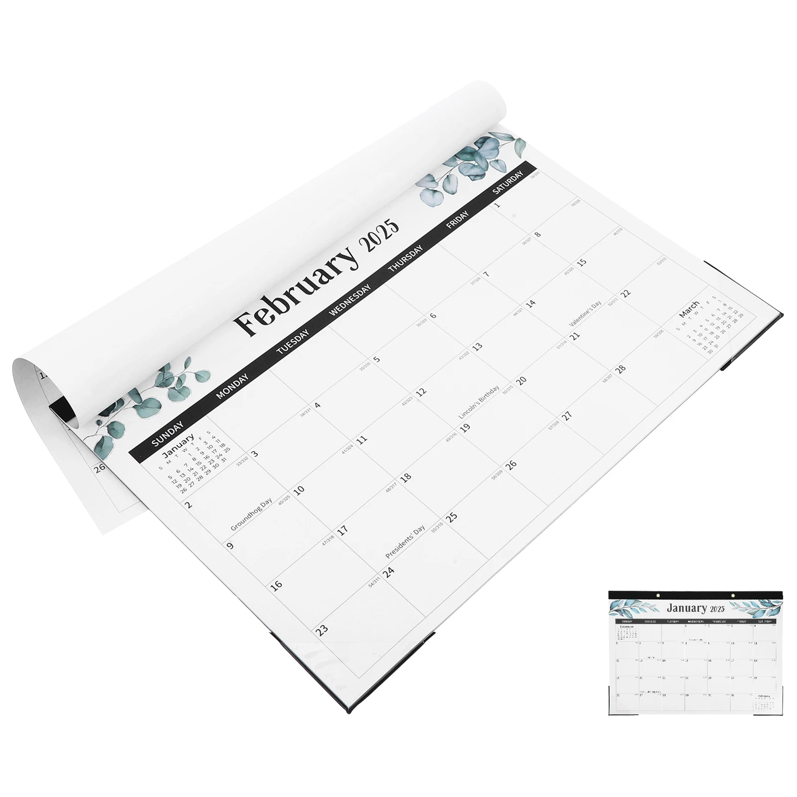 

18 Month Hanging 2025 2026 English Planner Office Home Large Wall Mounted Schedule Ink Resistant PVC Cover Calendar