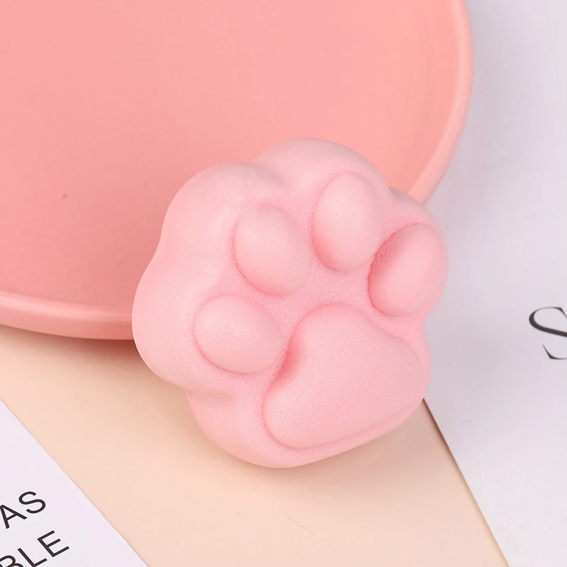 Small Cat Paw Squeeze Toy Cute Cat Foot Slow Rebound Wet Soft Suction Finger Pinch Decompression Squishy Toy Stress Release Toys