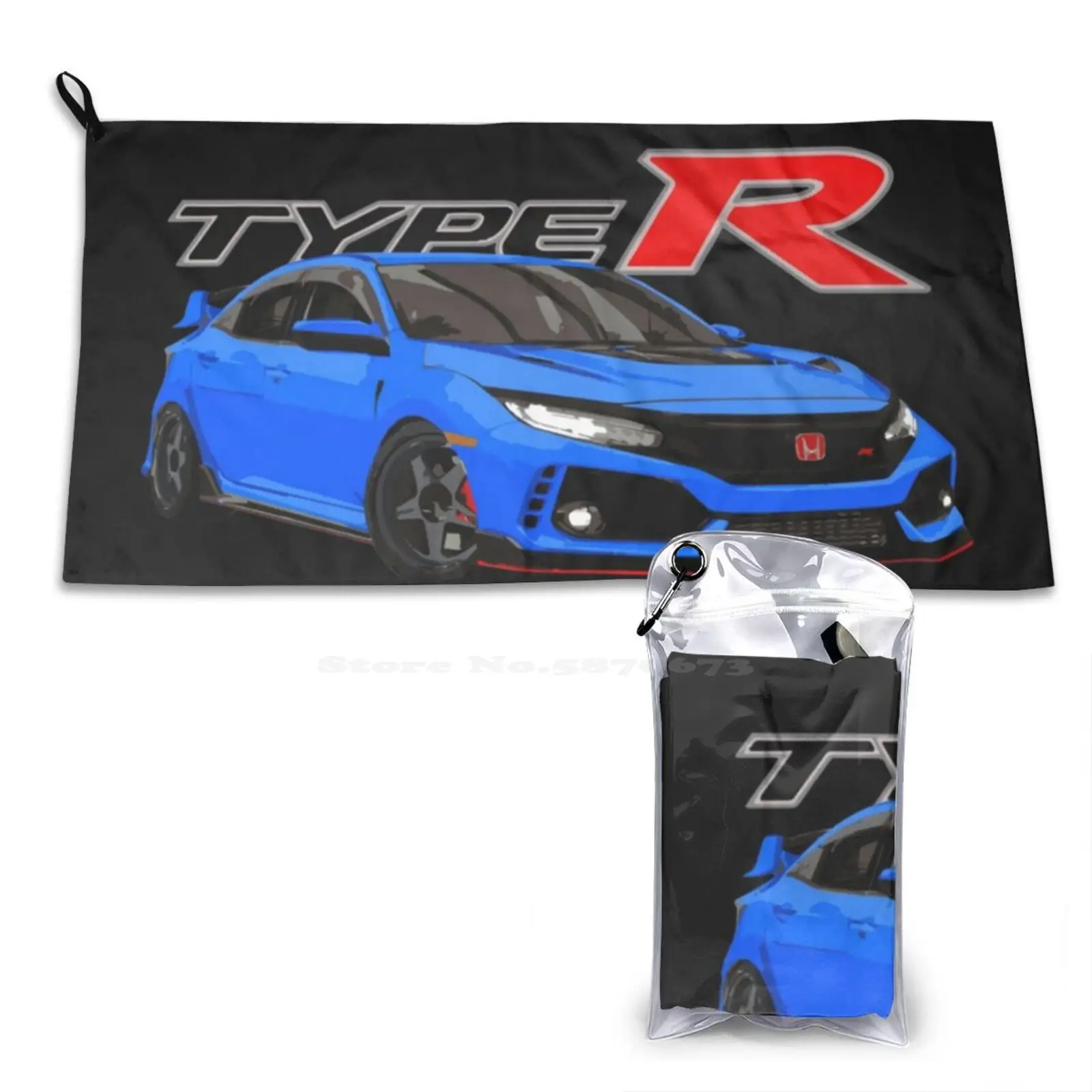 Boost Blue Civic Type R Fk8 Turbo Pattern Soft Face Towel Home Outdoor Integra Rsx Civic Racing Type Mugen K20 B18C Skunk2