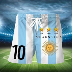 2024 Summer New Messi 3d Printed Shorts Men's High Quality Loose Five-Quarter Pants Children's Unisex Size European Cup Clothing