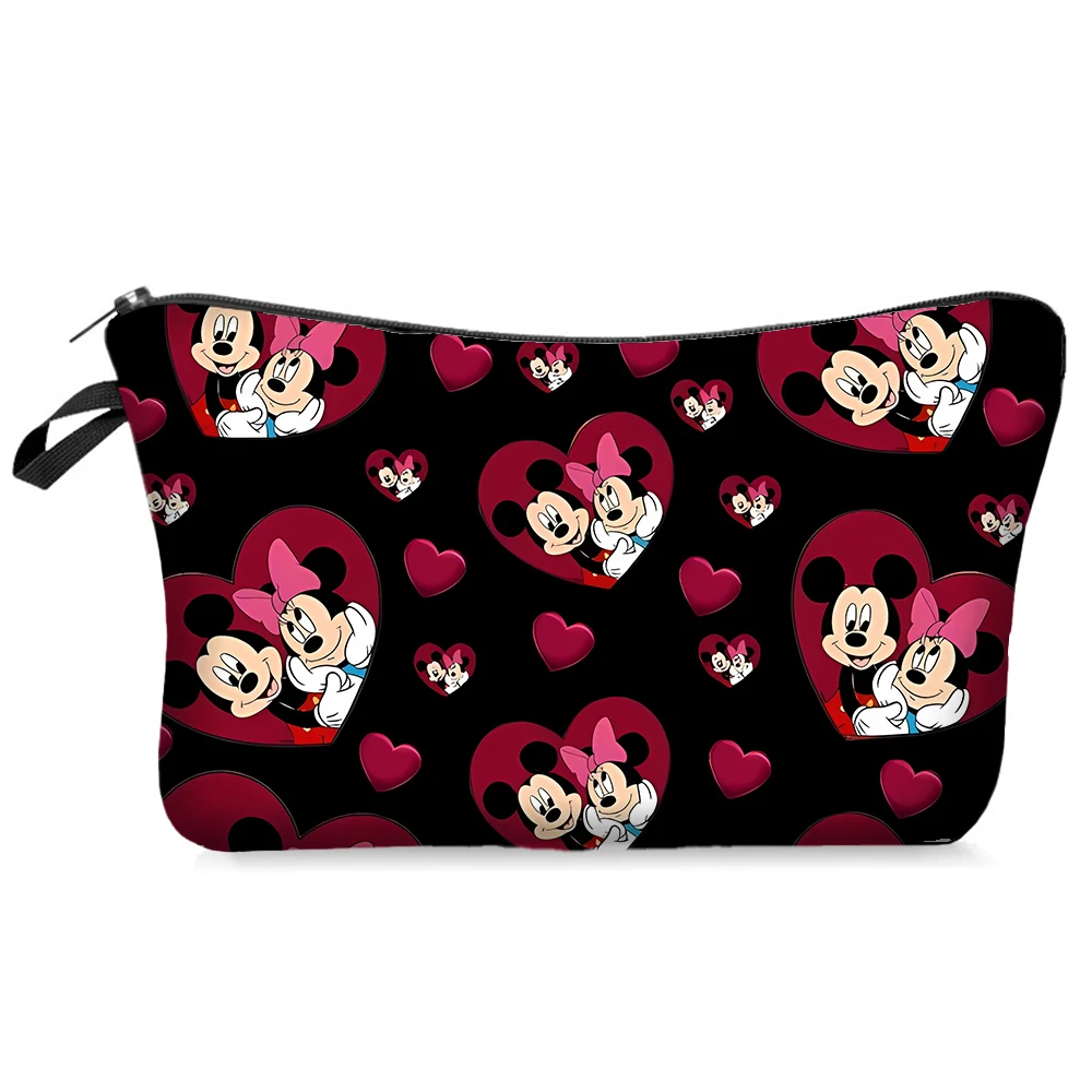 Disney Cosmetic Pouch Cartoon Mickey Mouse Minnie Storage Bag Cute Kawaii Fashion Couple Handbag for Children Women Coin Wallet