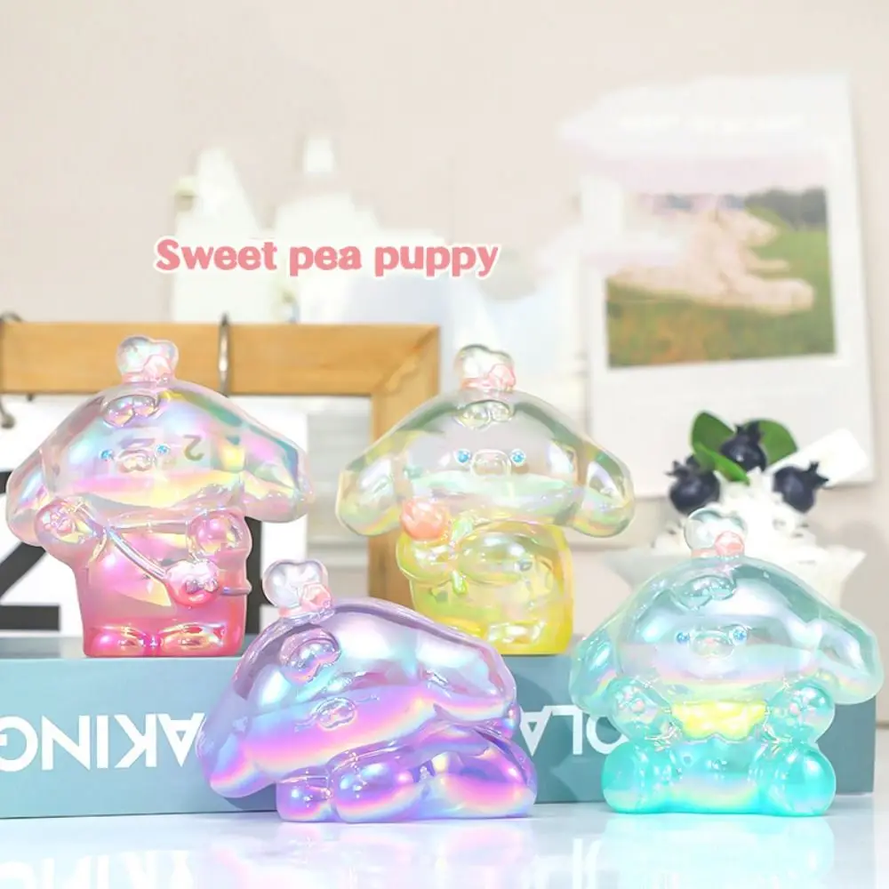 

Laser Transparent Gradient Dog Dolls Candy Color Statue Dog Mini Ornaments 3D Mini Cartoon Model Toy Couple Gifts