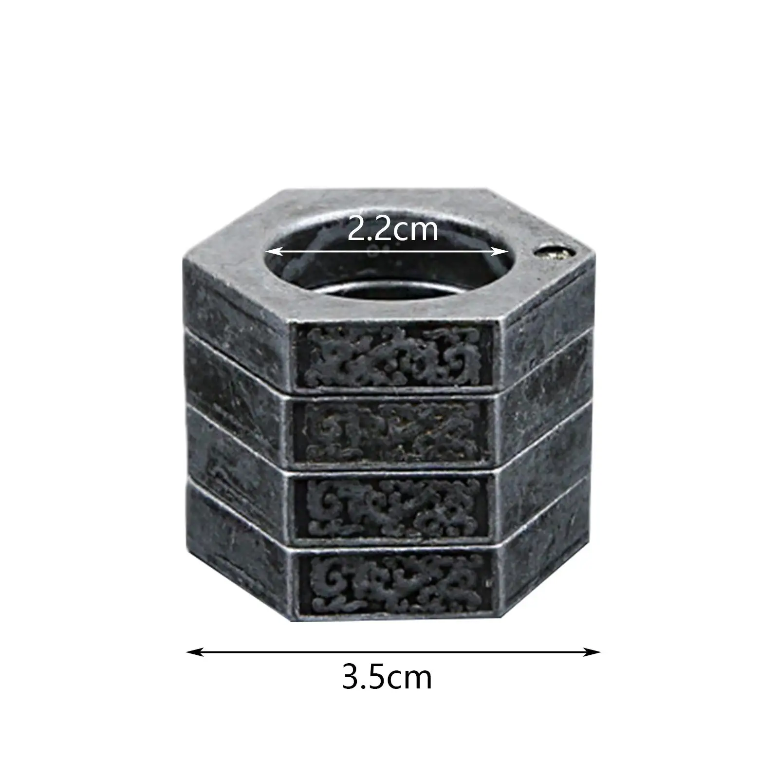 Geometric Hexagon Ring Creative Jewelry Ring Portable Strong image 6