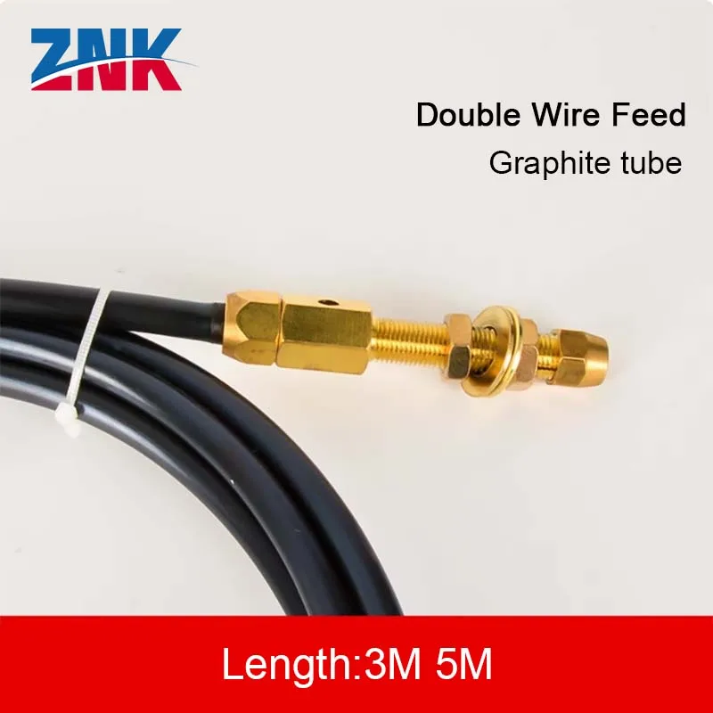 ZNK SUP Laser Welding Double Feed Pipe Tube Graphite Aluminum Wire Feed Hose For SUP Handheld Laser Welding Head