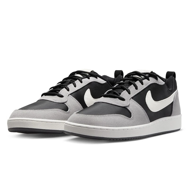 حذاء Nike Court Borough Low Prem مصنوع من الجلد غير قابل للانزلاق ومقاوم للاهتراء، حذاء كاجوال منخفض من الأعلى للرجال