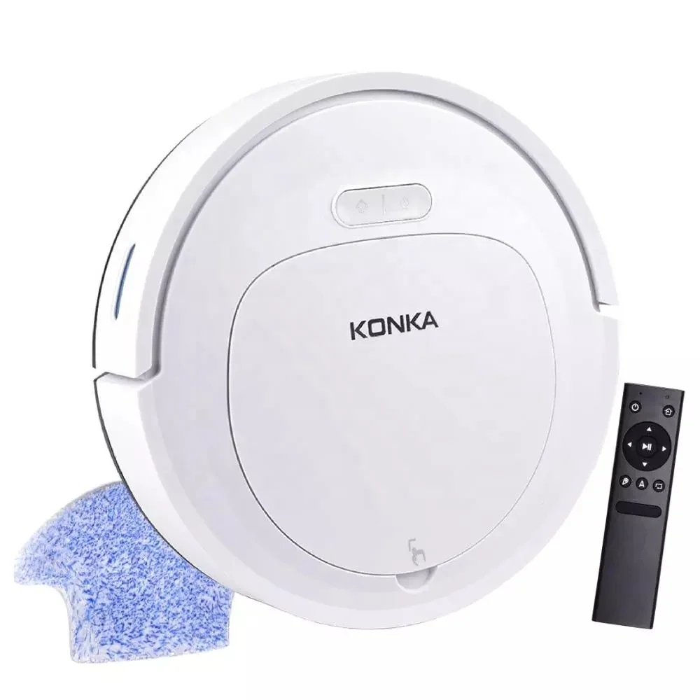 

Robot Vacuum Cleaner Sweep&Wet Mop Simultaneously For Hard Floors&Carpet Run 150mins before Automatically Charge