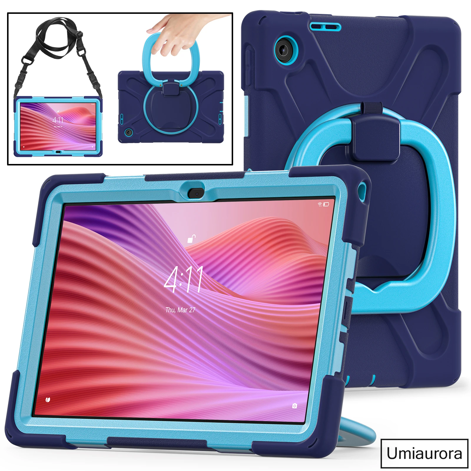 

Для Lenovo Tab 10,1 дюйма 2025 TB311FU TB311XU TB311XC Прочный прочный чехол для планшета с кольцом-подставкой Противоударный чехол Funda