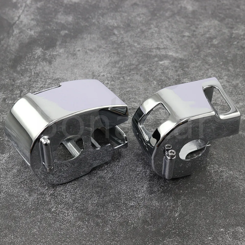 Motorcycle Chrome Handlebar Switch Housing Cover Cap Fit For Yamaha V-Star V Star 1100 Classic & Silverado Models Only