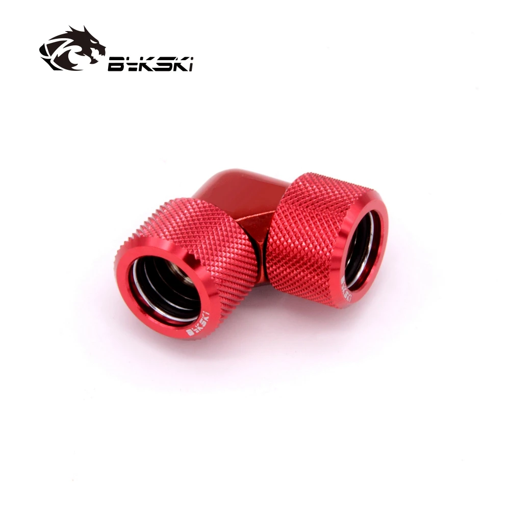 Bykski 90 Degree Fitting use for OD12mm/OD14mm/OD16mm PETG/Acrylic Hard Tube to Hand Compression Copper Fitting Double Interface