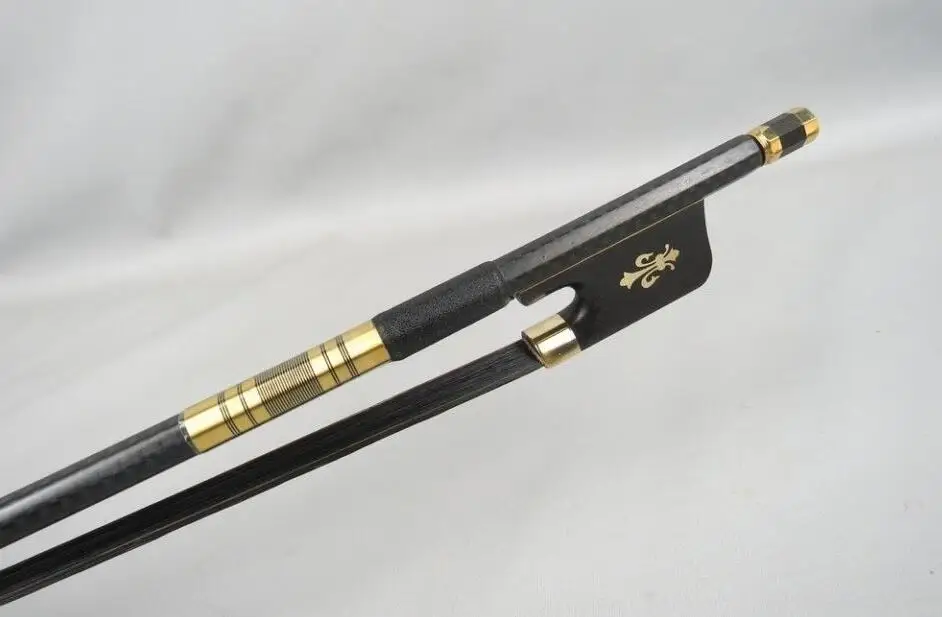 Pretty powerful plaid black Carbon fiber viola bow,black Horsehair