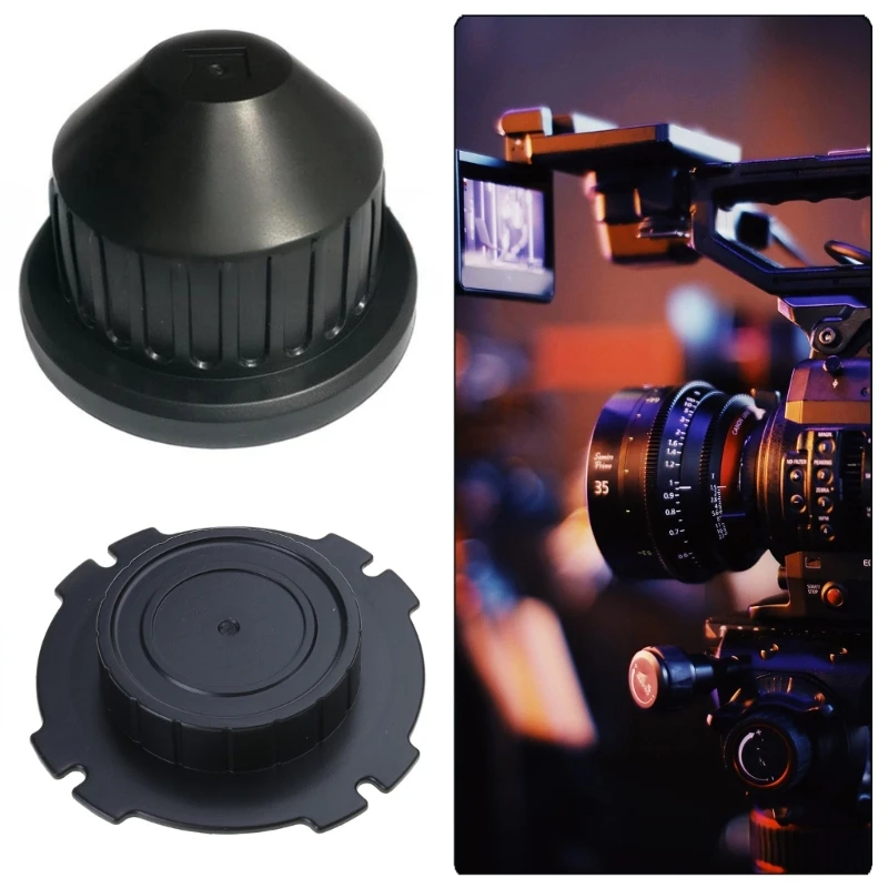 PL Mount Cinema Lens Caps Set, Durability ABS Plastic Body and Rear Caps for PL Mount Cameras Movie Lens