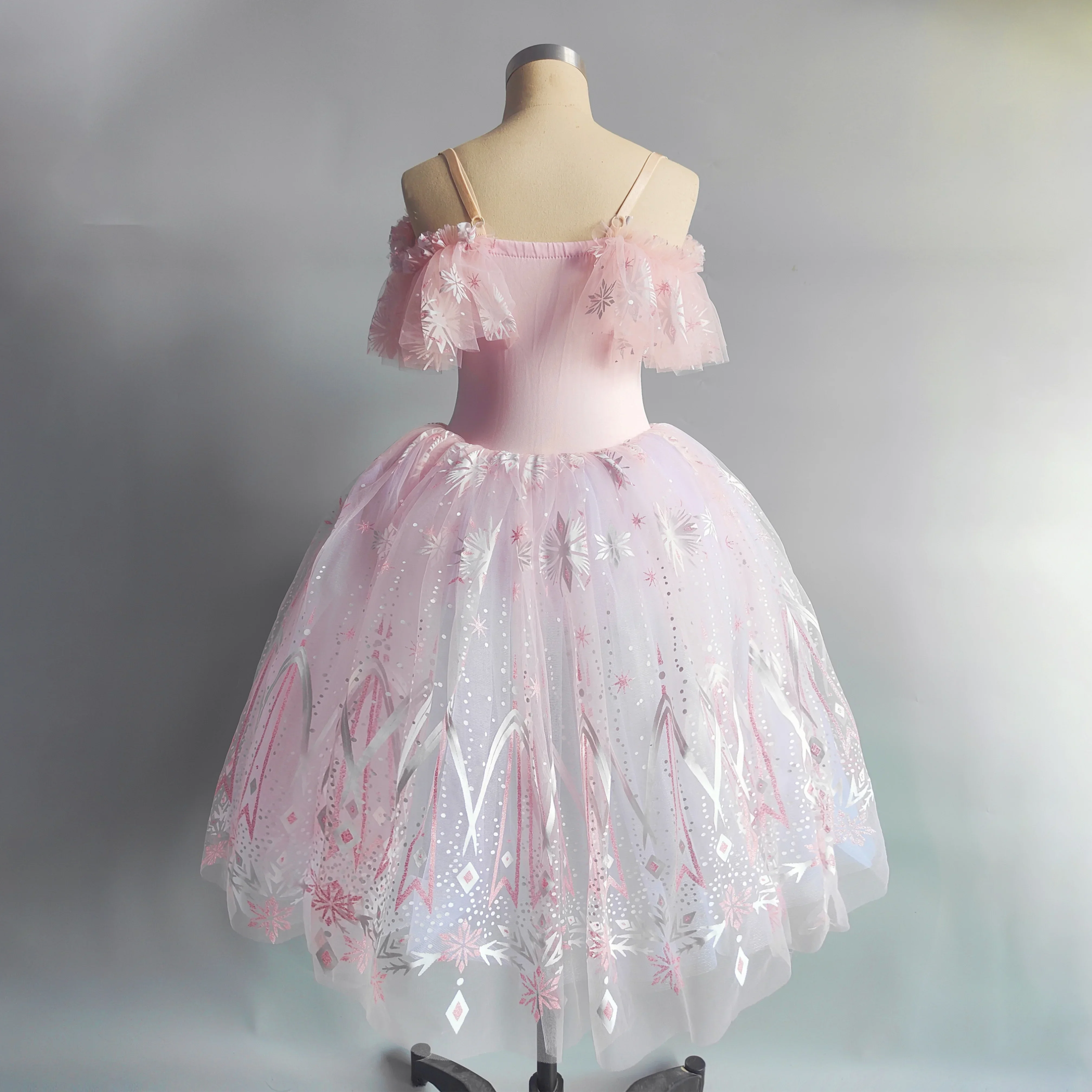 Roze Blauwe Balletjurk Voorstelling Kleding Lang Romantisch Ballet Tutu Swan Lake Ballerine Kinderen Meisjes Fee Ballet Kostuum